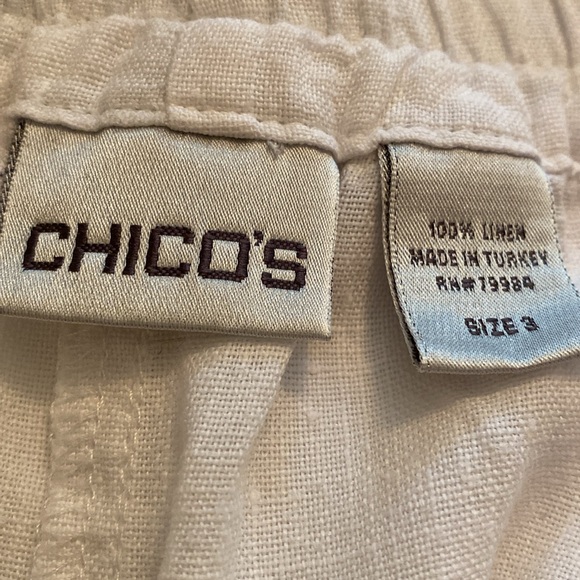 Chico’s woman’s 100% linen capris pants, size Chico’s 3 - Picture 8 of 8